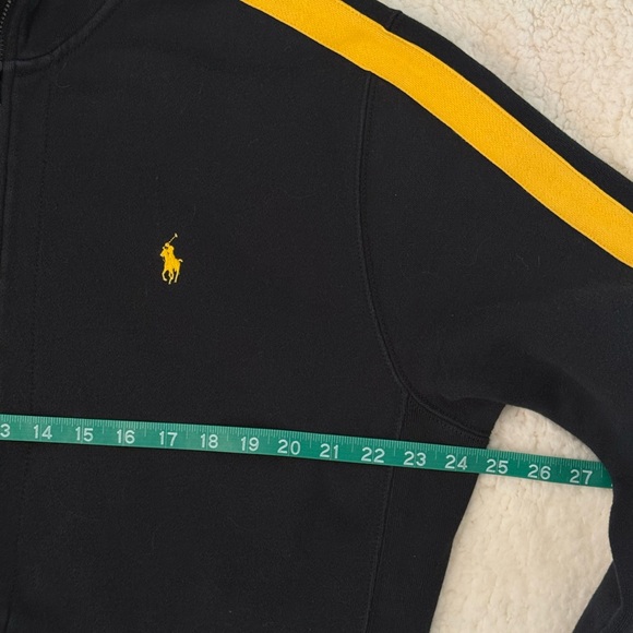 SALE! Polo Ralph Lauren zip track jacket yellow stripe XL unisex - Picture 5 of 8